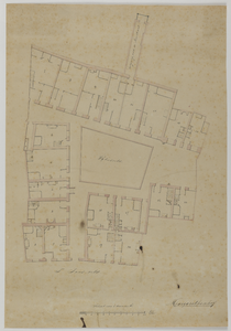 214996 Plattegrond van de St.-Margaretenhof aan het Jansveld te Utrecht.